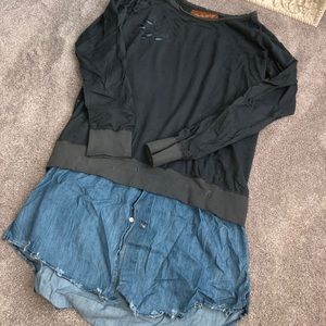 Denim and Cotton sweatshirt combo